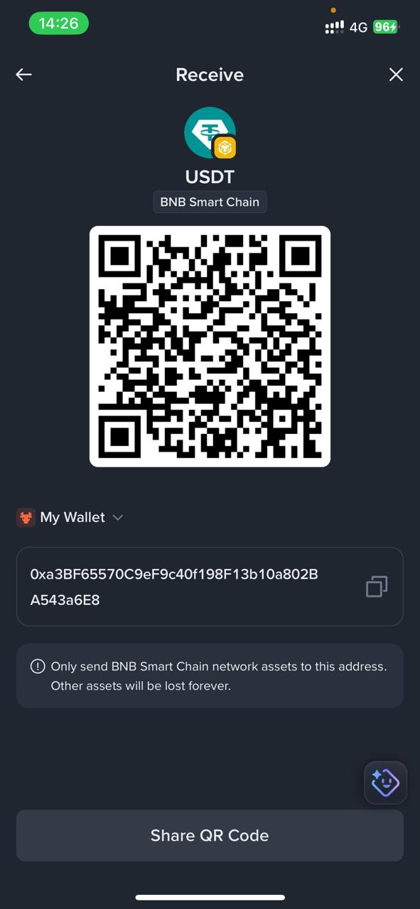 Retech Unlocker Binance wallet QR